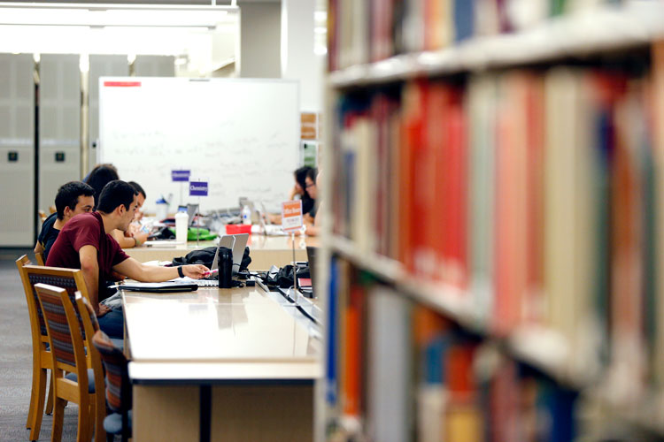 Students in the Learning Center.