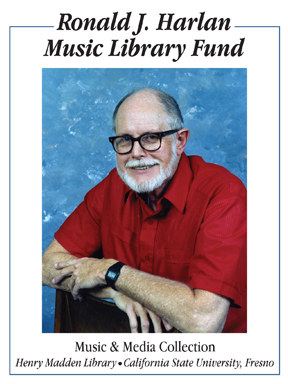 Ronald J. Harlan Music Library Fund Bookplate